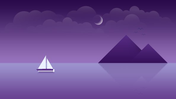 Boat Mountains Minimal 8k