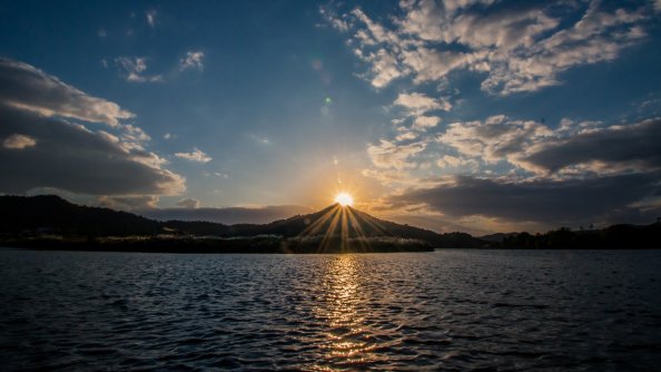 Beautiful Sunset Over Lake