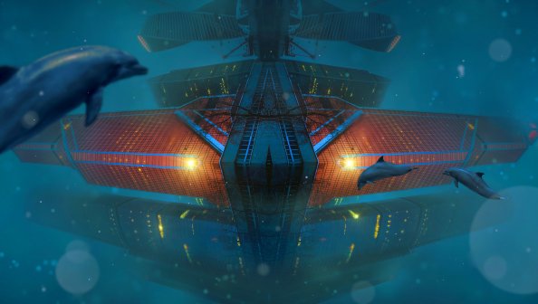 Fantasy Underwater Dolphins