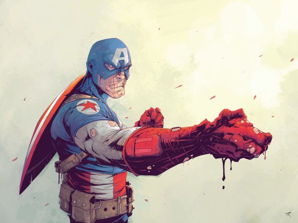 Captain America Suit Cool Artwork