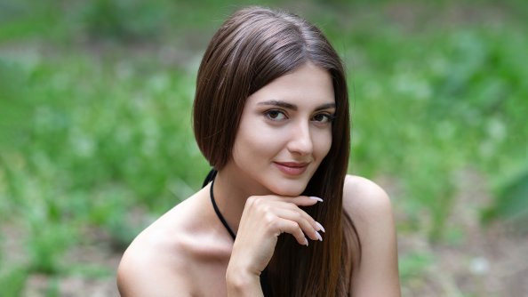 Cute Girl Smiling Black Clothing 4k