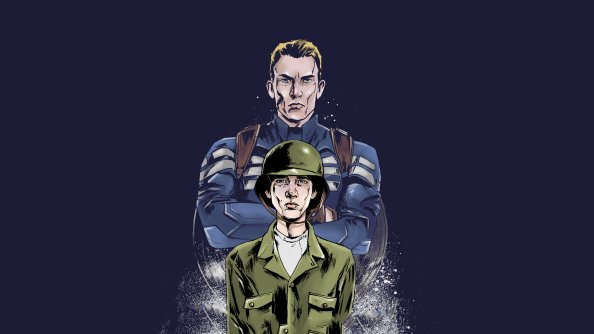 Young And Old Steve Rogers Artwork