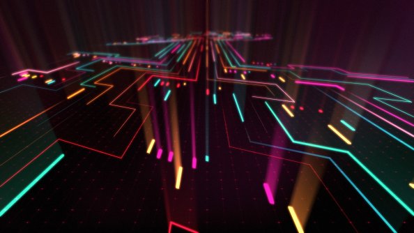 Abstract Neon Digital Art