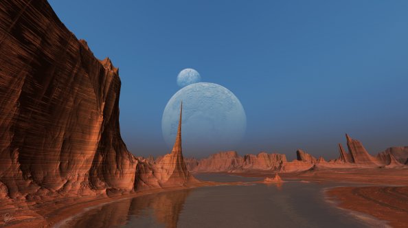 Desert Dark Reflection 3d Art