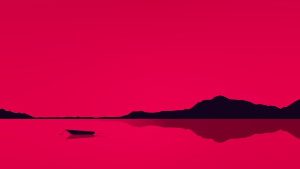 Lake Minimal Red 4k