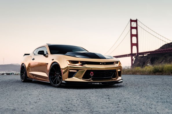 Gold Camaro Chrome 4k