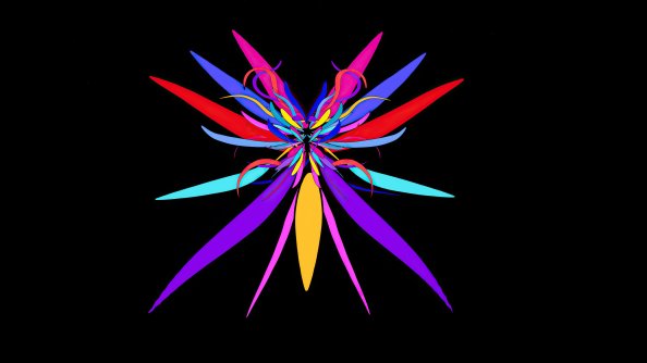 Colorful Bug Minimal Dark 5k