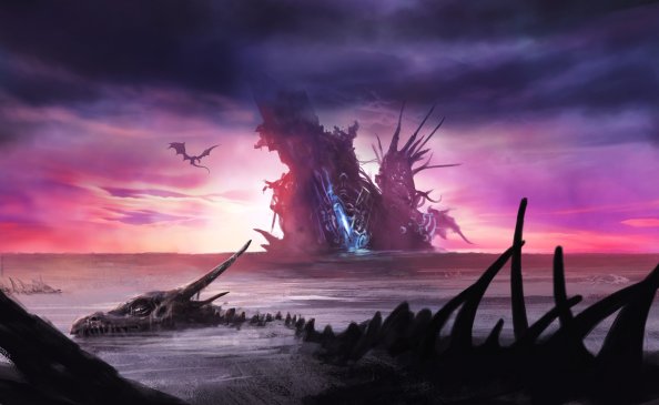 Dragon Dark Sky Fantasy Art