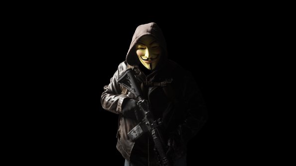 Anonymous Mask Person With Gun 5k