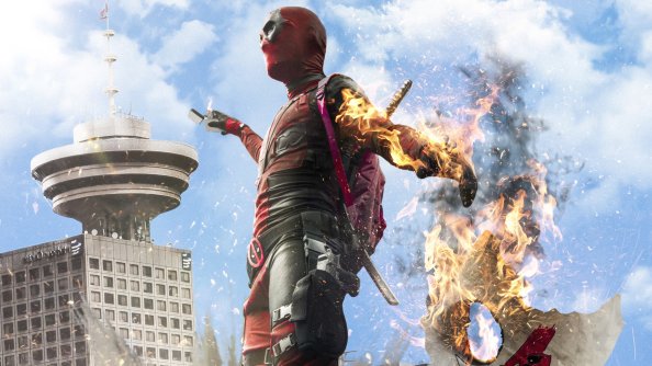 Deadpool Burning On The Edge