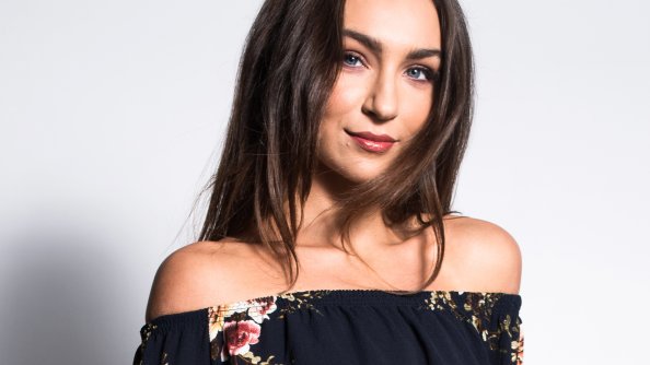 Blue Eye Girl Floral Bardot Top