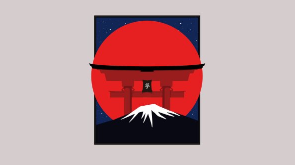 Temple On Mountain Minimal 4k