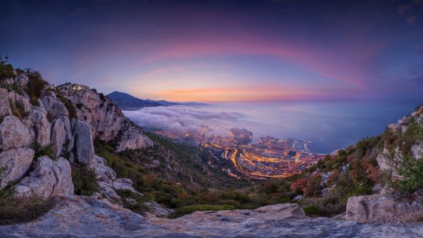 Monaco Fog Summer Sunrise