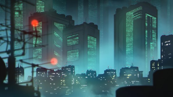 Huge City Buildings Scifi 4k