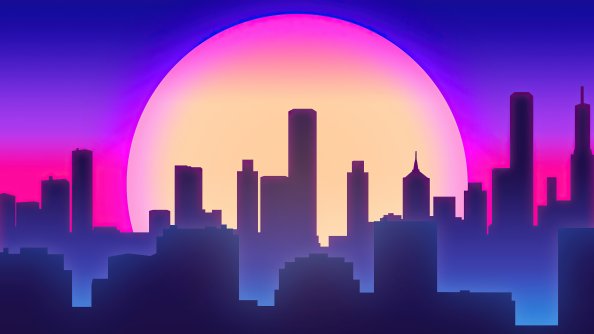 City Vibes Synthwave 4k