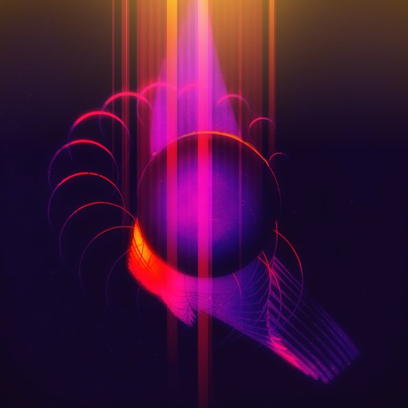 Abstract Dark Lights Creating Shapes 4k