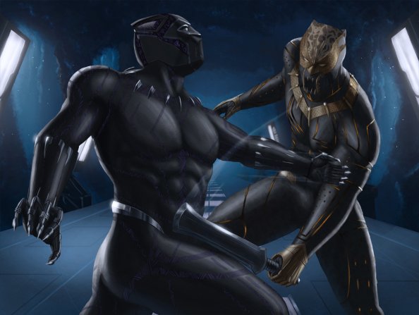 Black Panther And Erik Killmonger Artwork