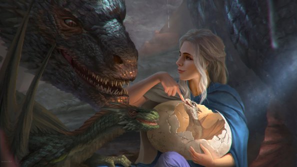 Khalessi With His Dragons
