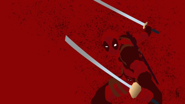 Deadpool Minimalist Background 4k