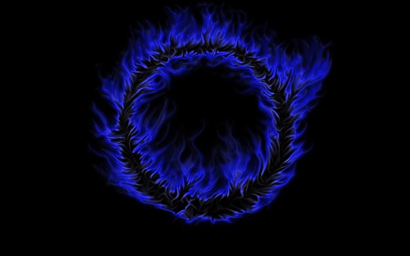 Blue Burning Flame Abstract 4k