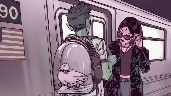 Boy His Gf And Their Goth Duck 4k