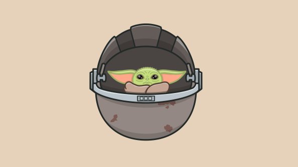 Baby Yoda Minimal 4k