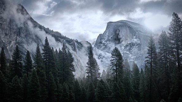 4k Yosemite Mountains