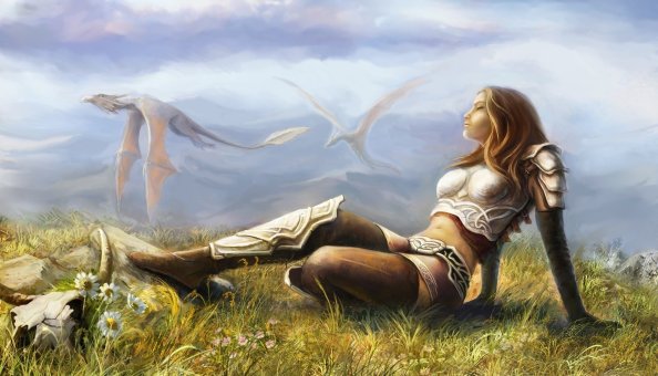 Warrior Girl Digital Art
