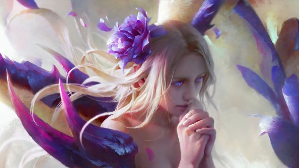 Purple Eyes Fantasy Girl