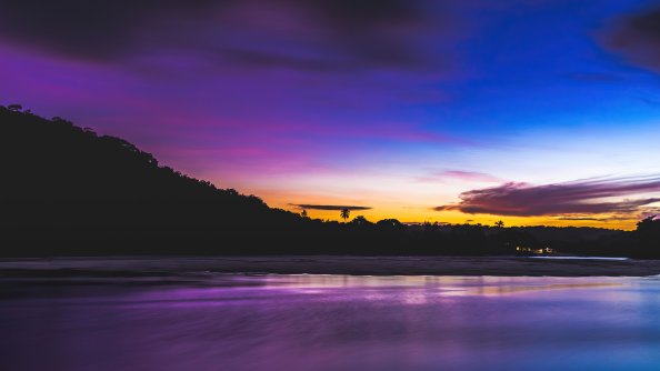 Beautiful Sunset Lake 4k