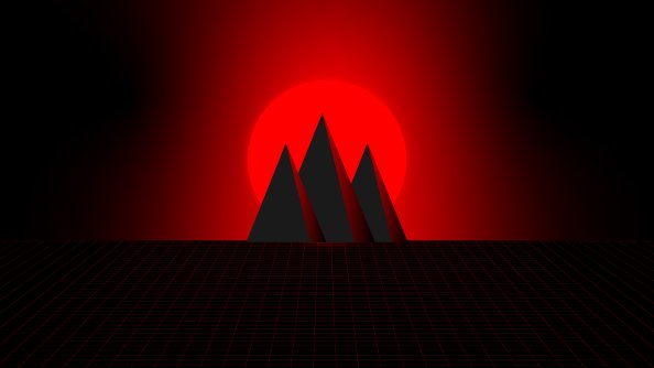 Mountain Red Minimal 4k