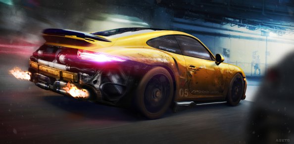 Porsche 911 Turbo S Night Ride 4k