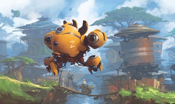 Little Town In Scifi World 4k