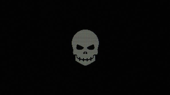 Skull Minimal Pixel 4k
