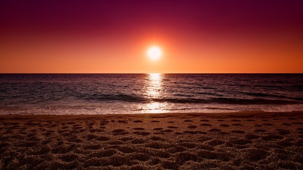 Ocean Sand Sunset