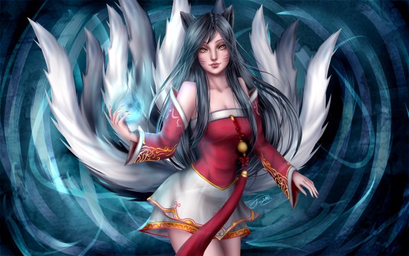 Ahri League Of Legends Artwork