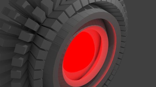 Red Abstract Blender 4k