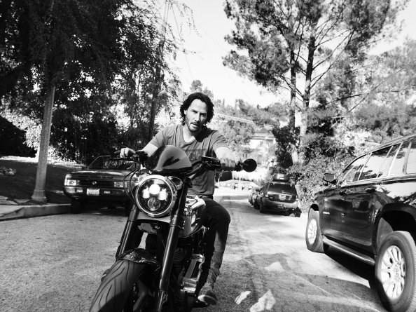 Keanu Reeves On Bike