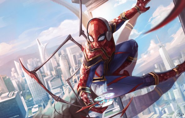 Spiderman Iron Suit Art 5k
