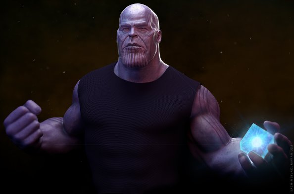 Thanos Holding Tesseract 4k