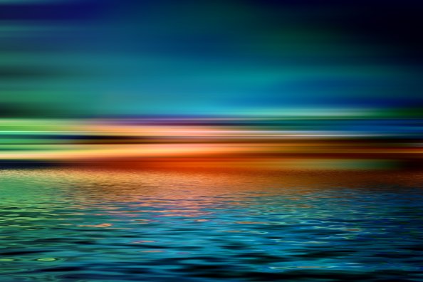 Colorful Artistic Sunset over Water