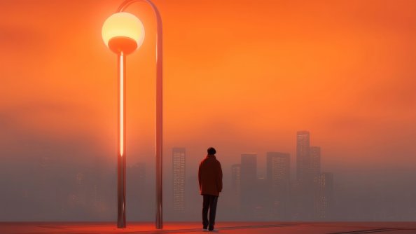 Lantern On Light Pole