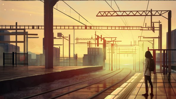 Waiting Train Station