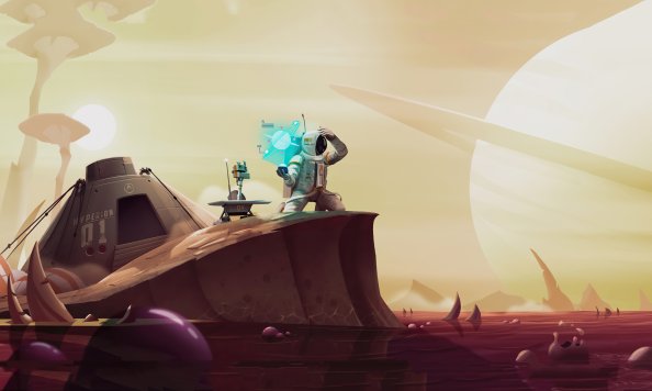 Lost Astronaut With Robot