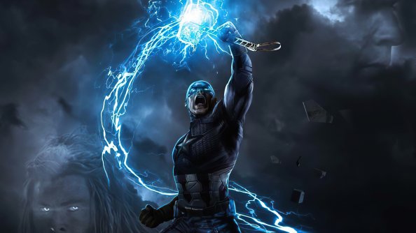 Captain America Mjolnir New Art 4k