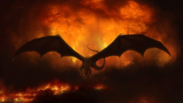 Dragon In Flames