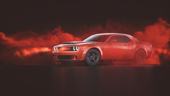 Red Dodge Challenger Demon SRT