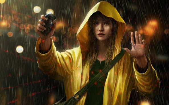 Girl In Rain Artwork