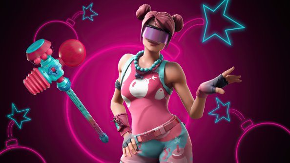 Fortnite Candy Commando Bubble Bomber Outfit 4k