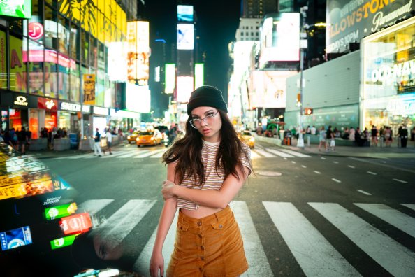 Women Wearing Black Beanie City
